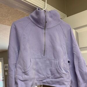 Lululemon scuba half zip pullover extra small, small lavender gently used